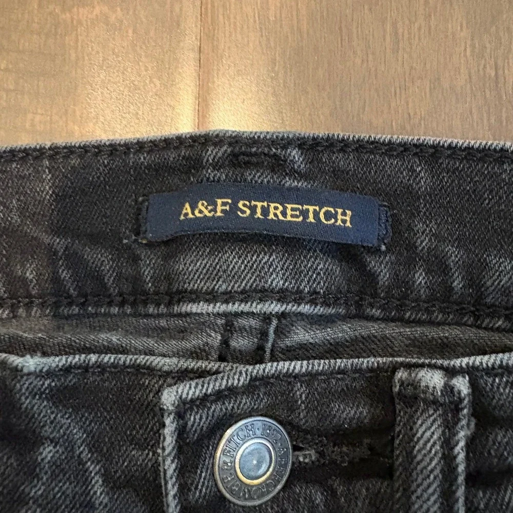 Abercrombie‎ & Fitch Black Skinny Jeans Men 28x28 (Tag 28x30) Stretch Slim A&F